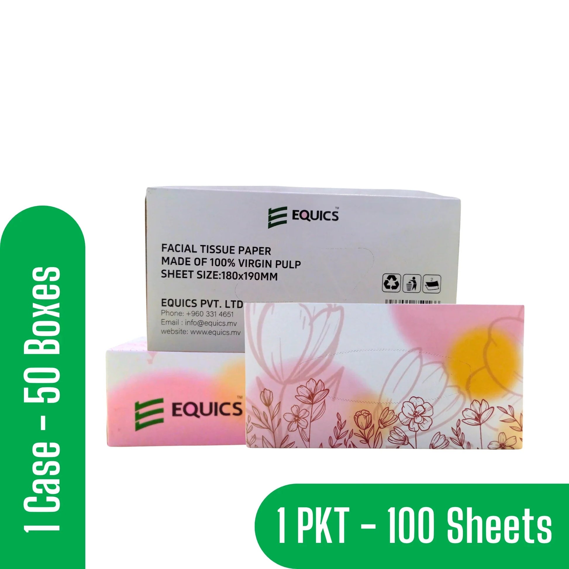 Equics Facial Tissue Paper Box (100's)-Equics Online Store